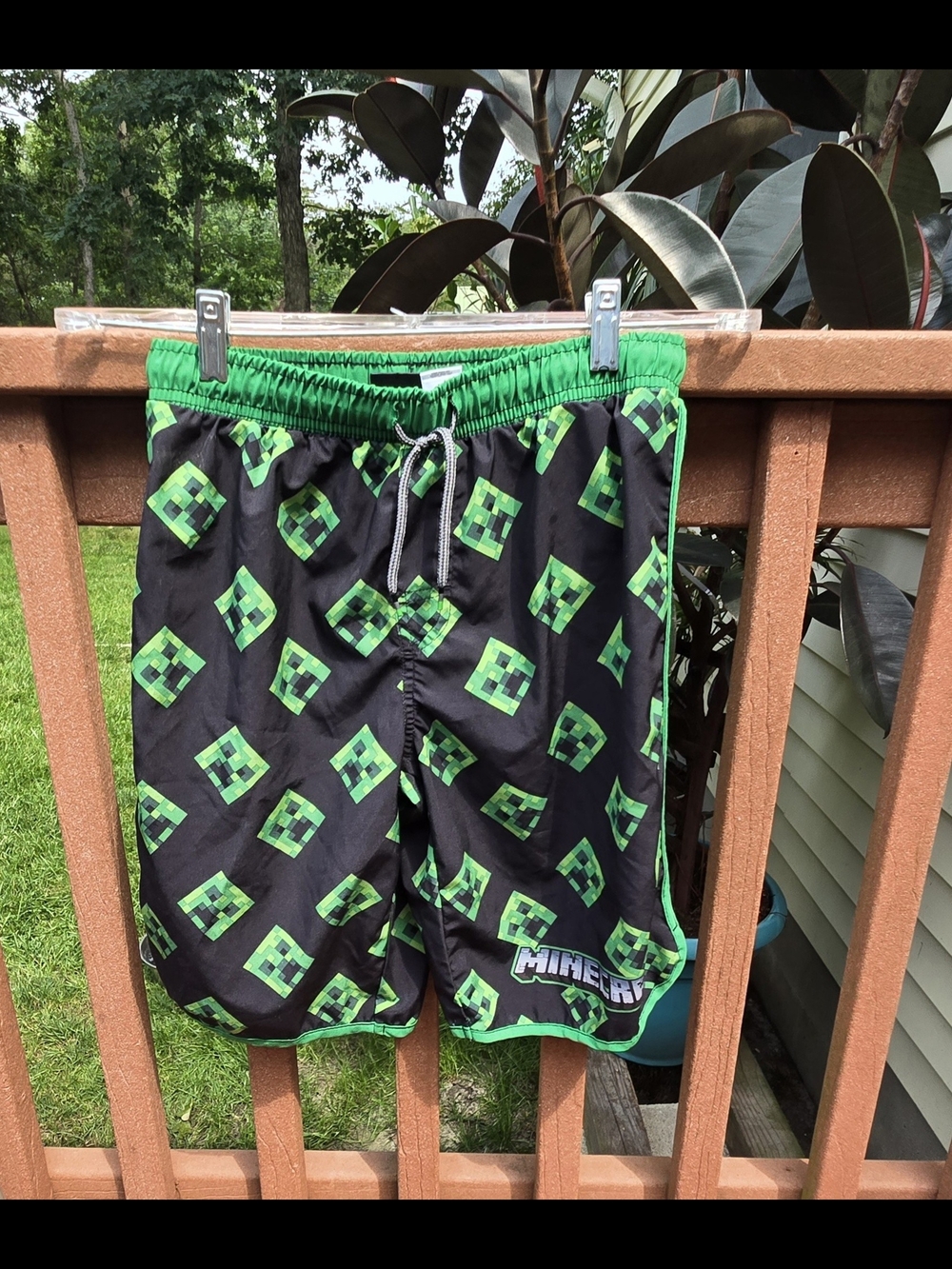 Minecraft Creeper Boys Swim Shorts